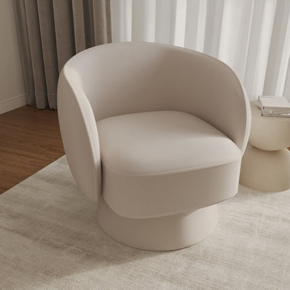 Raze Collection Modern Accent Chair in Oatmean Linen