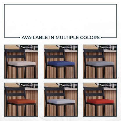 Chelsea Collection Modern Aluminum Outdoor Bar Chair Set of 2
