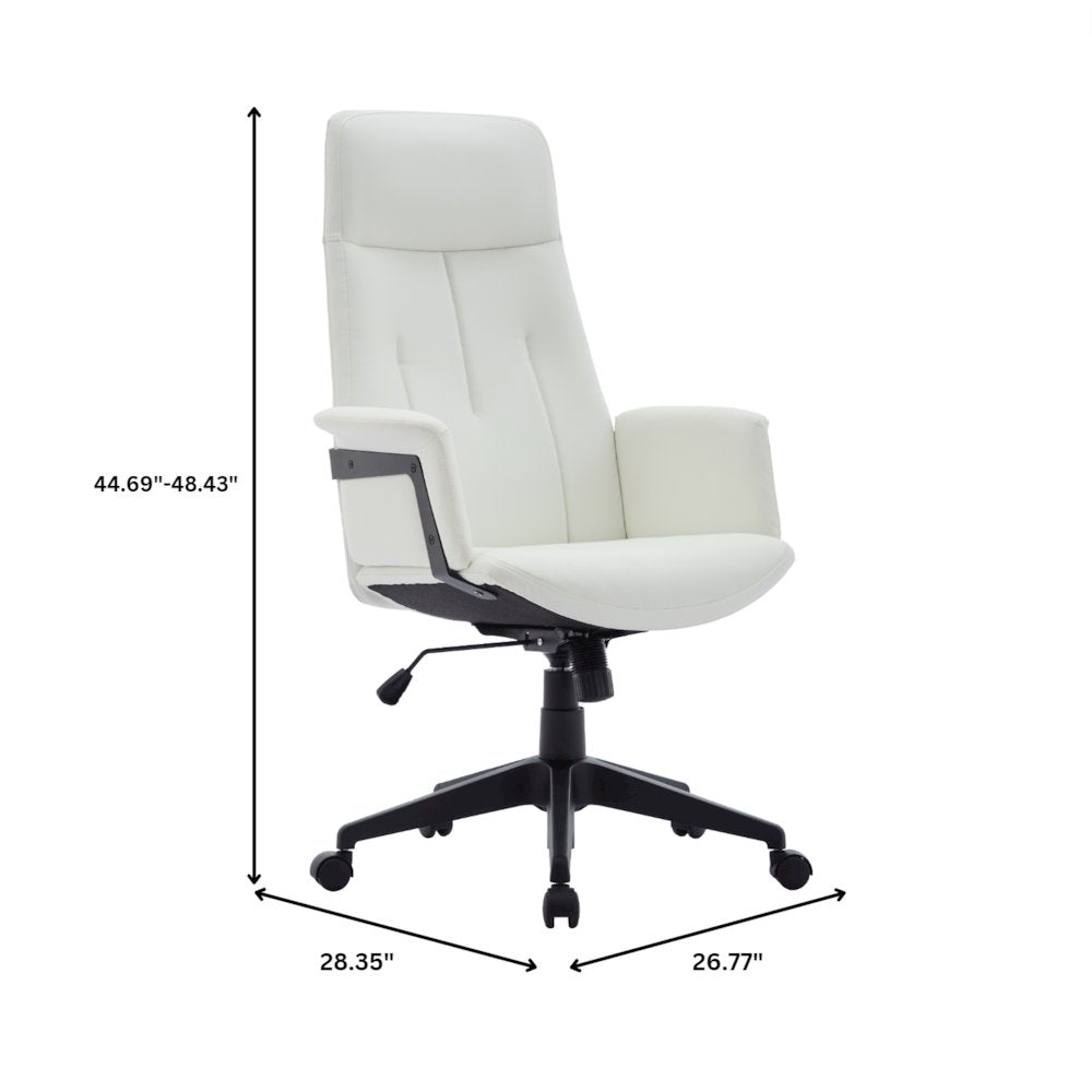 Inifini Collection Modern Office Chair In White