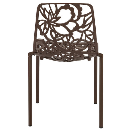 Devon Mid-Century Modern 3-Piece Aluminum Outdoor Patio Dining Set