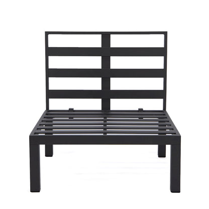 Hamilton Aluminum Patio 4-Seater Sofa With Cushions in Orange