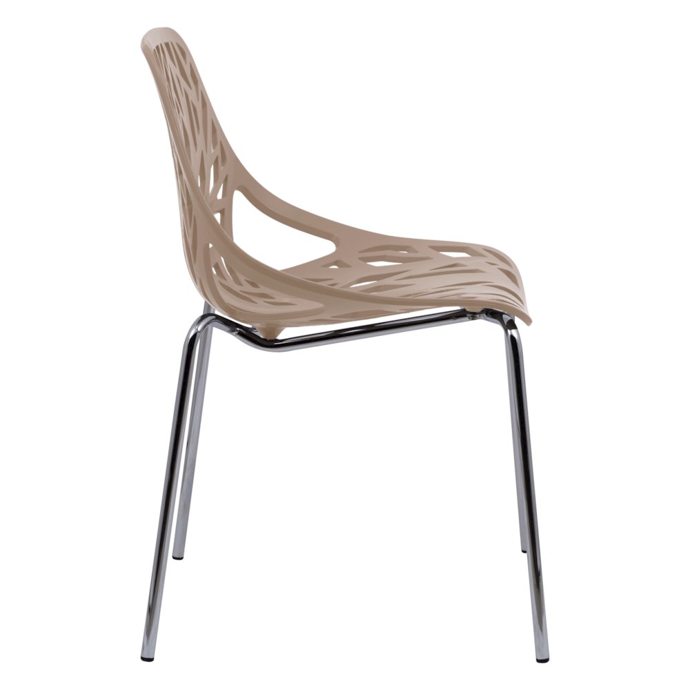 Modern Asbury Dining Chair w/ Chromed Legs
