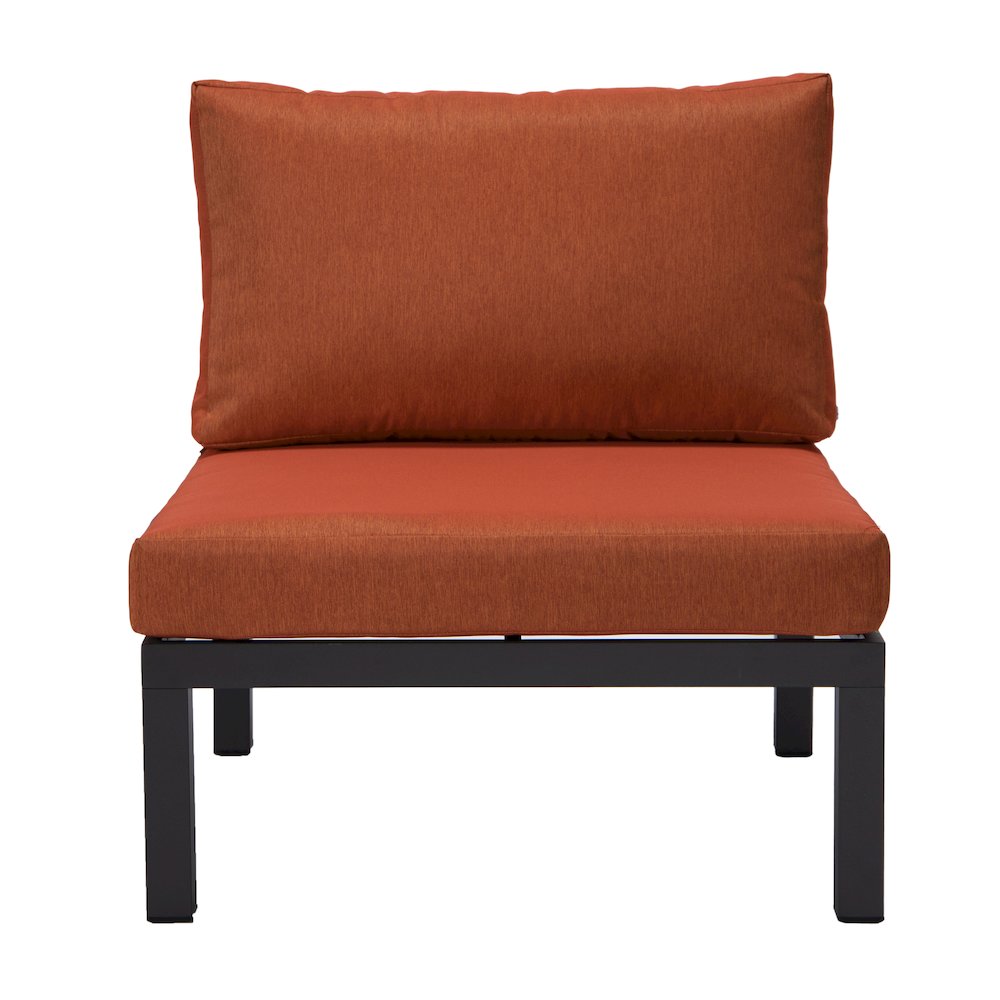 Hamilton Aluminum Patio 4-Seater Sofa With Cushions in Orange