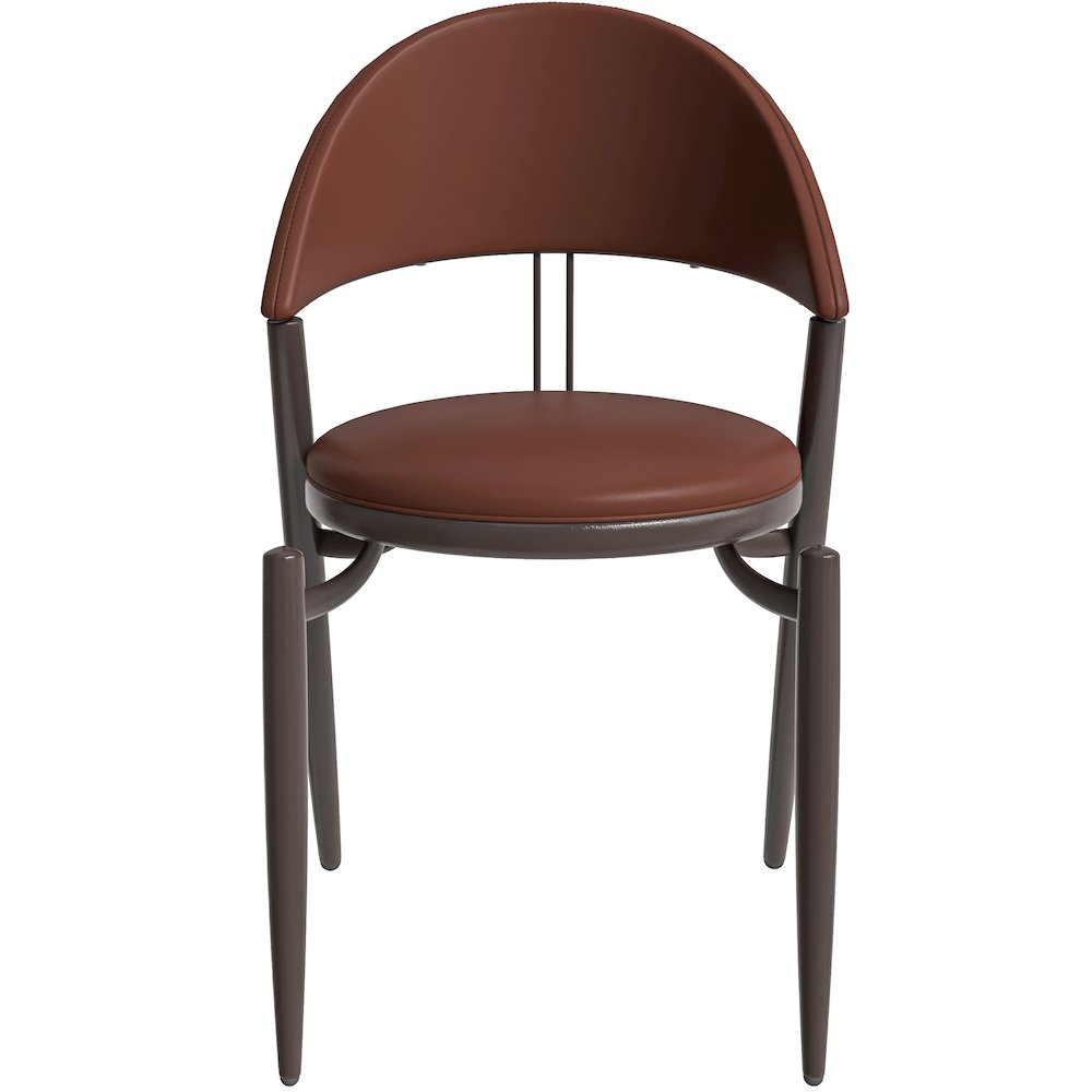 Venice Collection Modern Dining Chair In Black set of 2 in Dark Brown