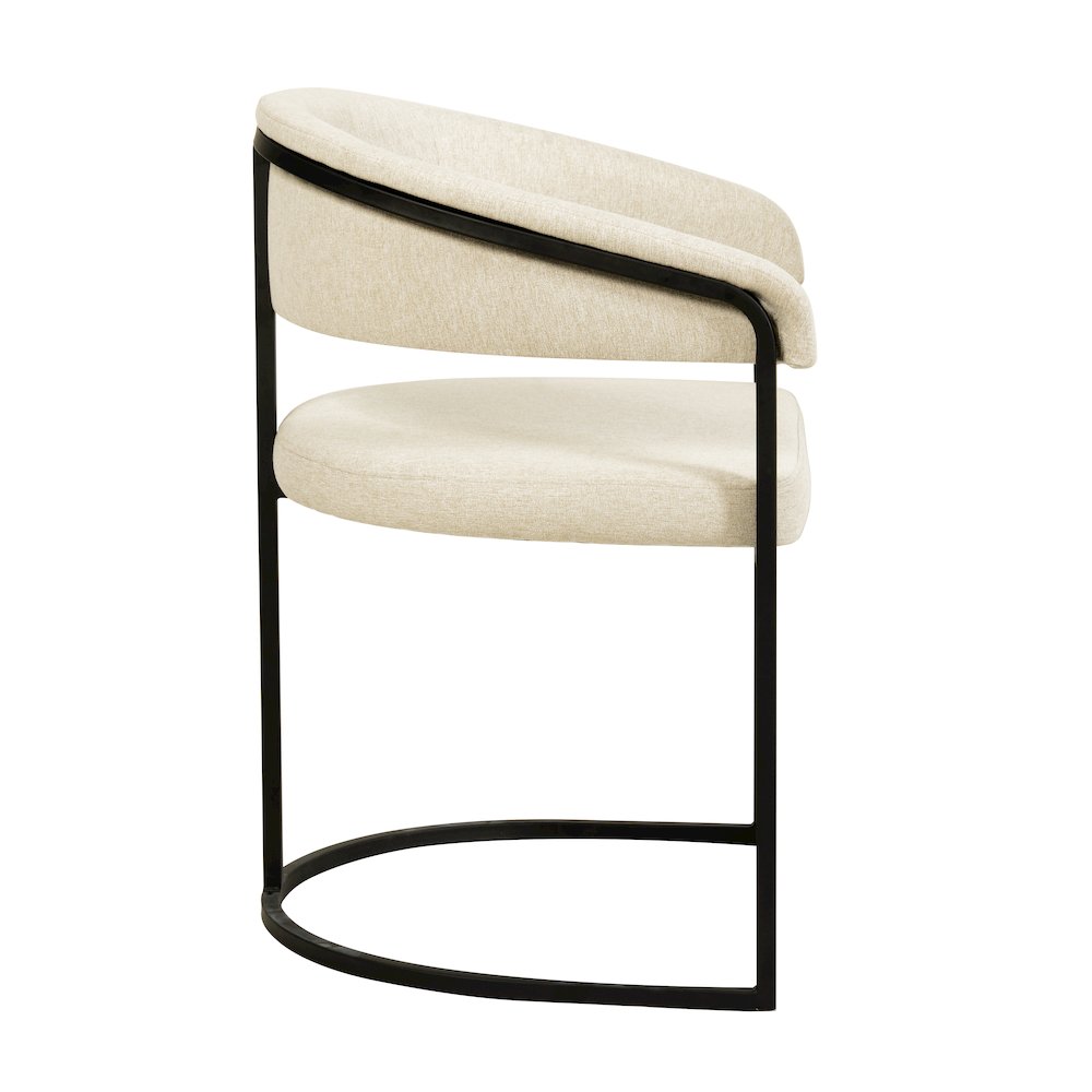 Aero Collection Modern Dining Chair in Oatmeal