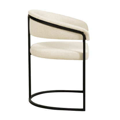 Aero Collection Modern Dining Chair in Oatmeal