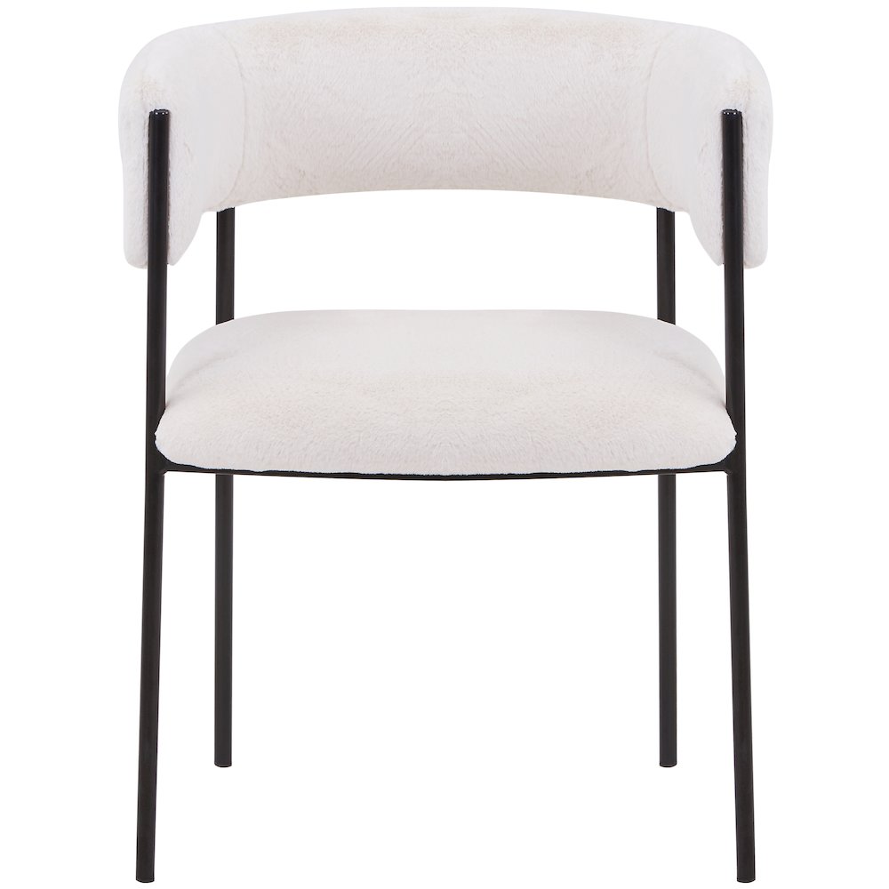 Gavin Series Modern Chair Black Frame in Light Brown Set of 4
