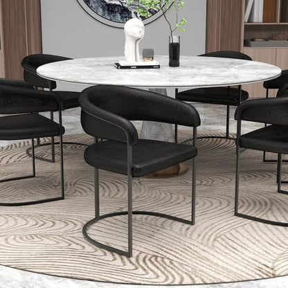 Aero Collection Modern Dining Chair in Charcoal