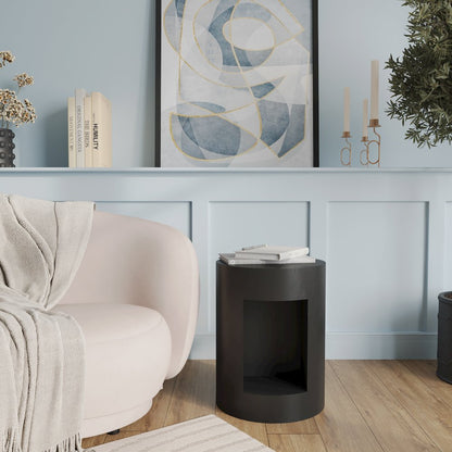 Modern Side End Table Nook Series In Black
