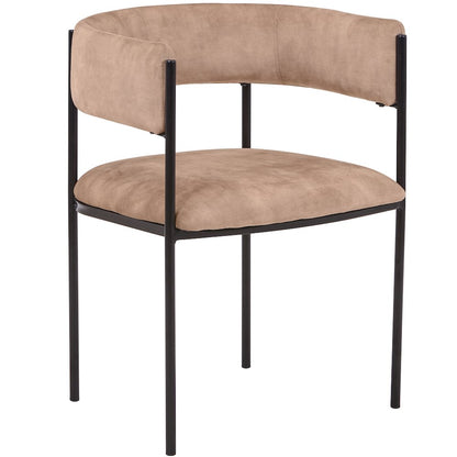 Cyril Collection Modern Chair in Light Brown Velvet