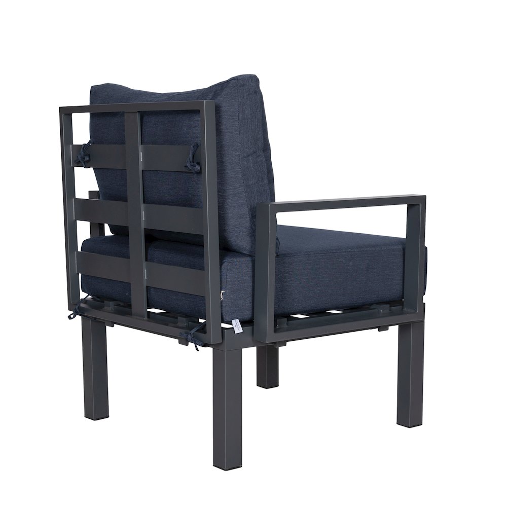 Chelsea 6-Piece Patio Sectional Black Aluminum With Cushions