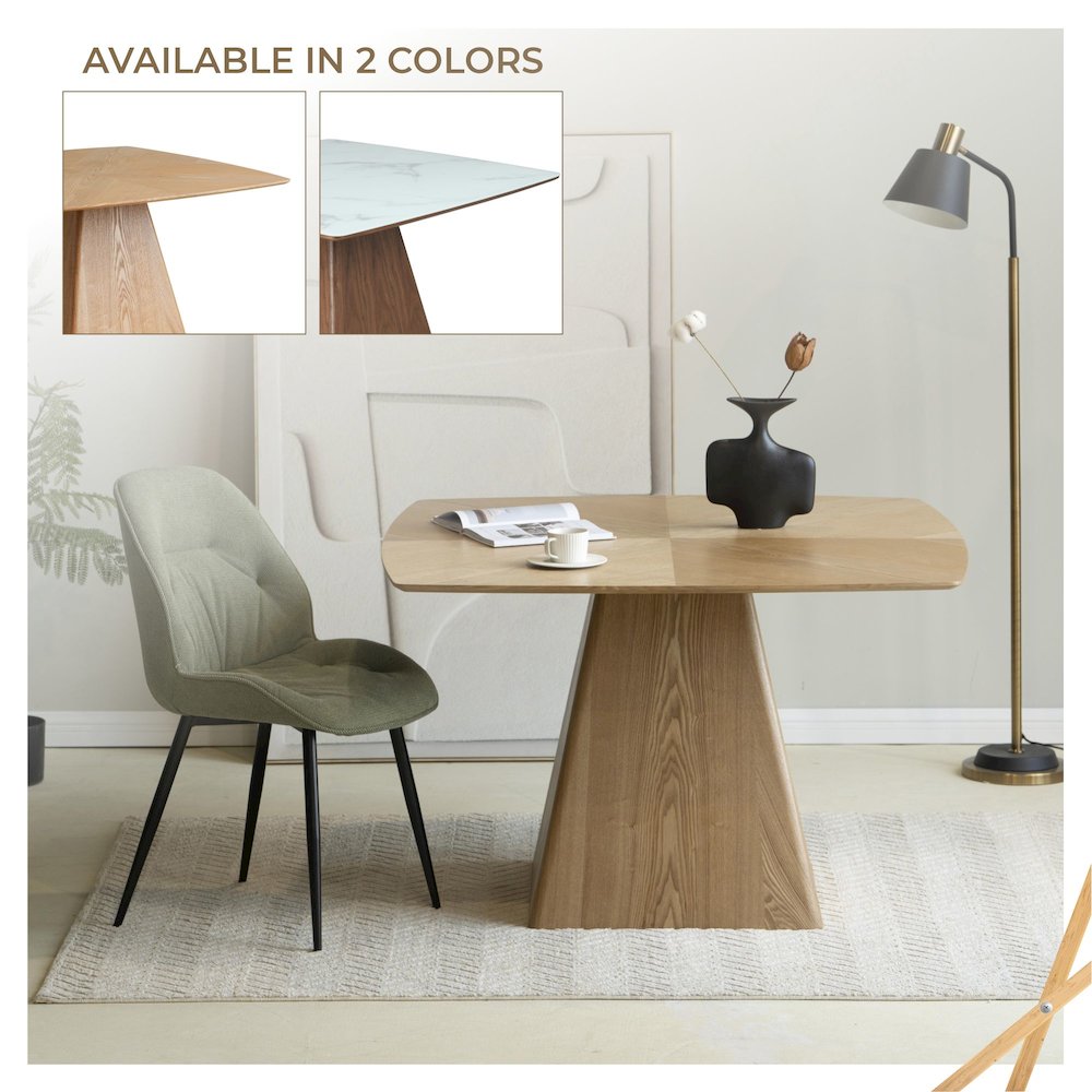 Zephry Collection Modern Dining Wooden Square Dining Table in Natural Wood
