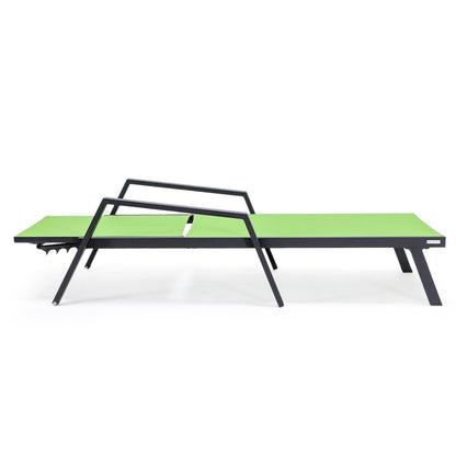 Marlin Patio Chaise Lounge Chair in Green