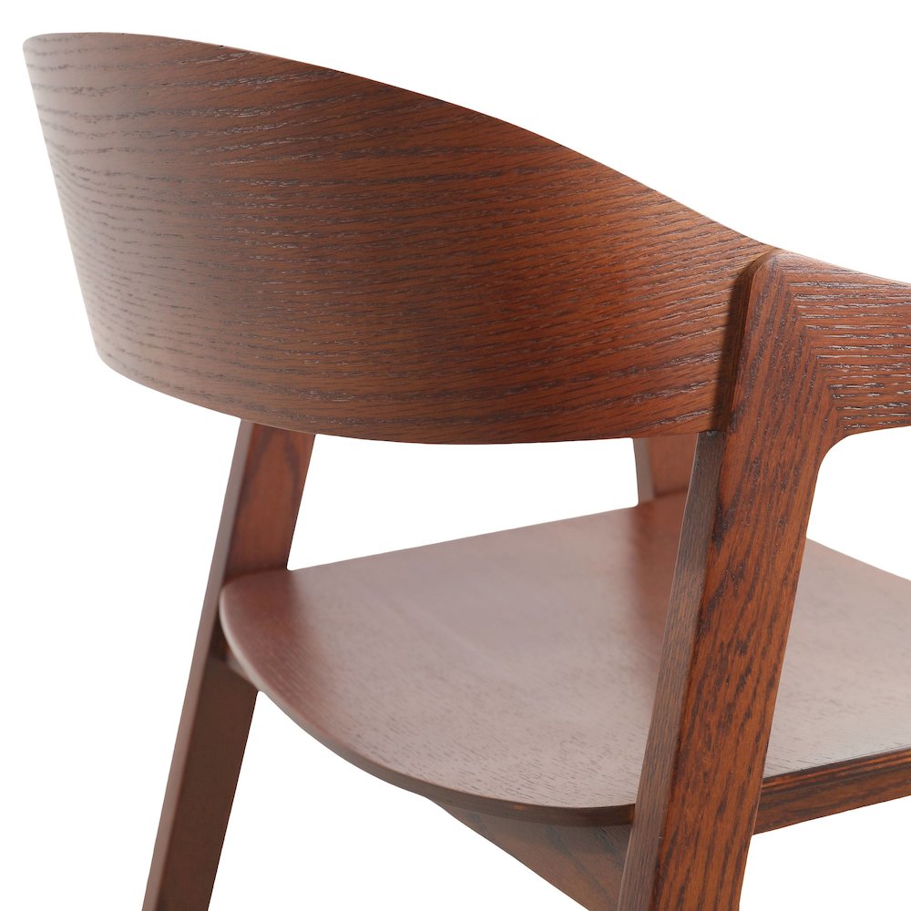 Rivo Collection Elegant Dining Chair in Dark Brown Wood