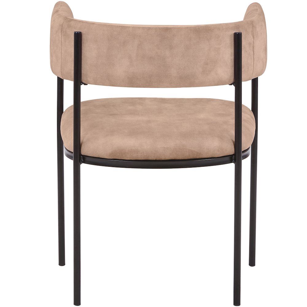 Cyril Collection Modern Chair in Light Brown Velvet