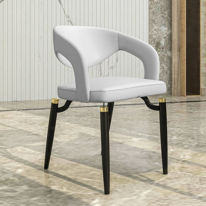 Entice Collection Modern Dining Chair Set of 4 in White