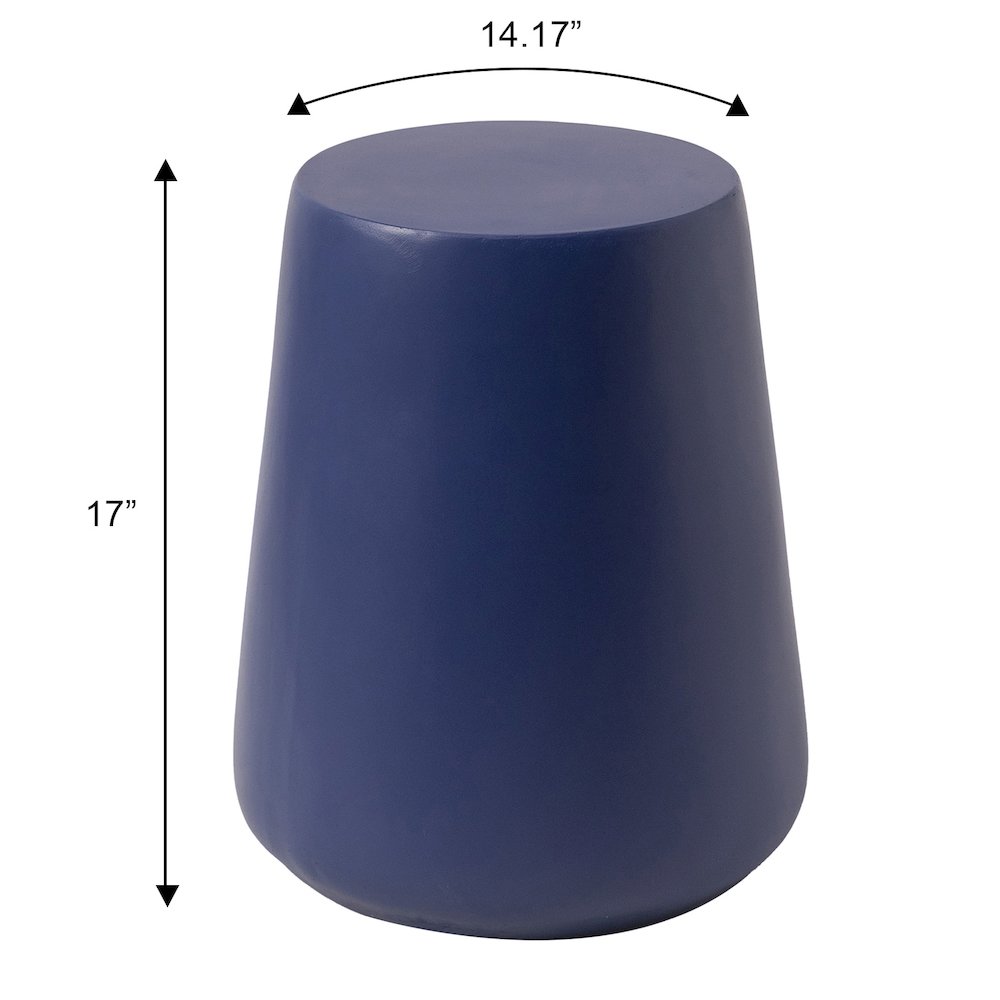 Modern Side End Table Glint Series In Saphire Blue