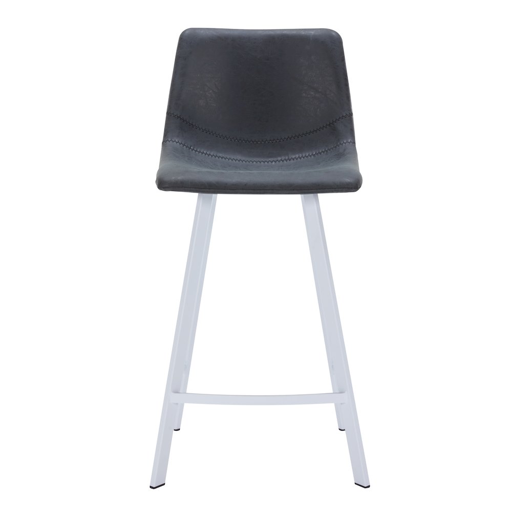 Elland - Counter stool -White Base-Charcoal Black