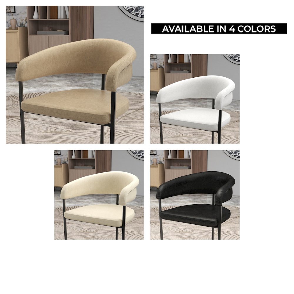 Aero Collection Modern Dining Chair in Toupe