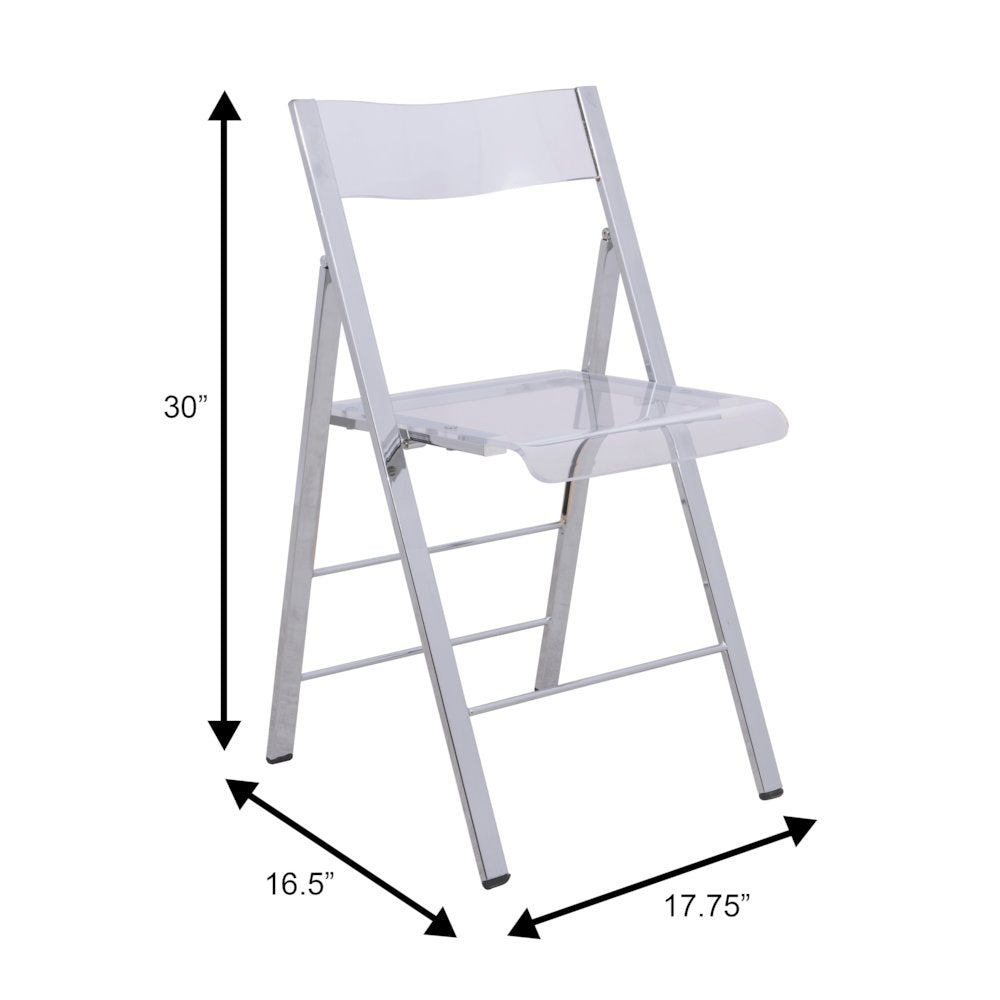 Menno Modern Acrylic Folding Chair
