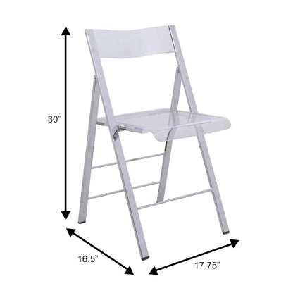 Menno Modern Acrylic Folding Chair