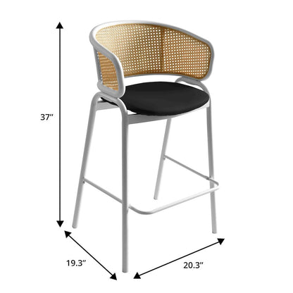 Ervilla Wicker Bar Stool Set of 2