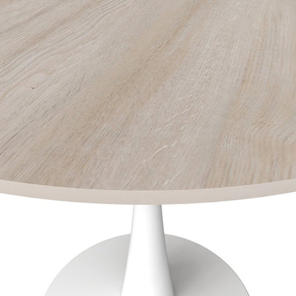 Bristol - Bistro Table - White base Natural wood Top
