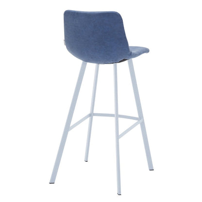 Elland - Bar stool - Peacock Blue - White Base Set of 2