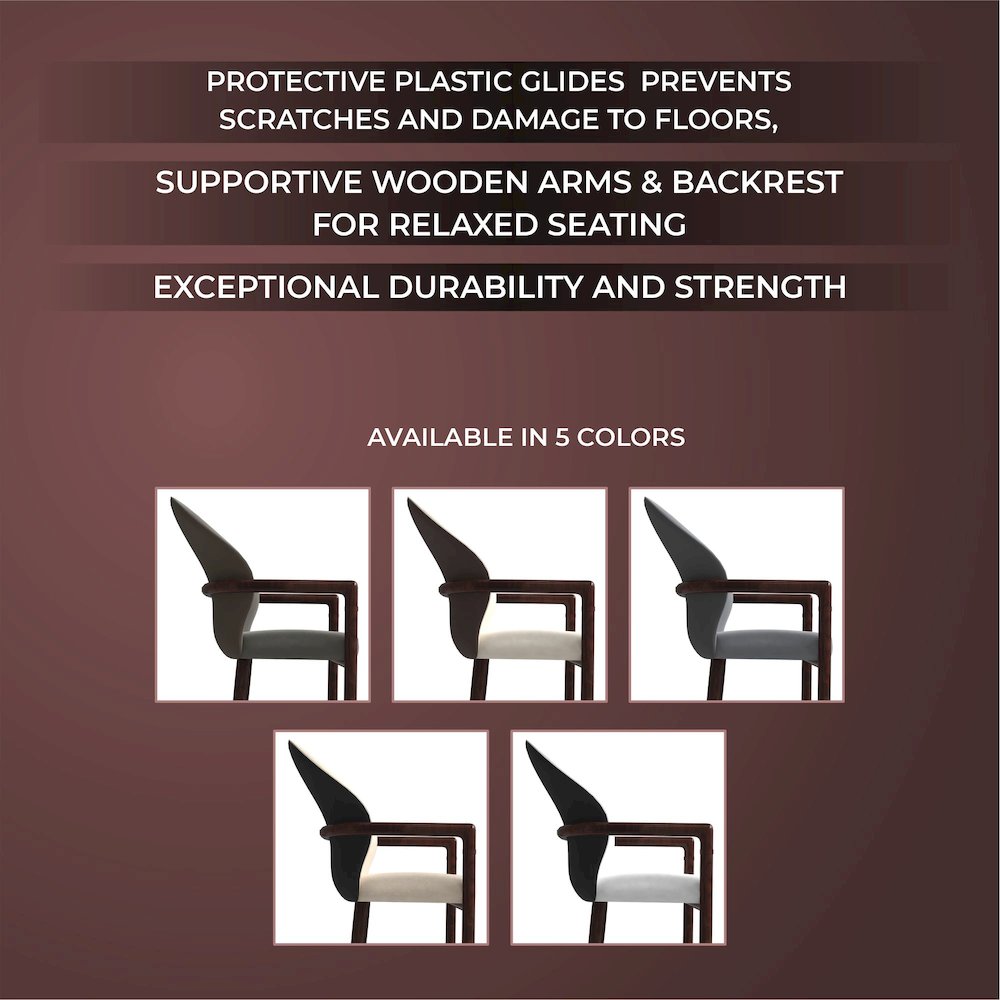 Opaline Series Elegant Wooden Dining Chair in Black Velvet and White