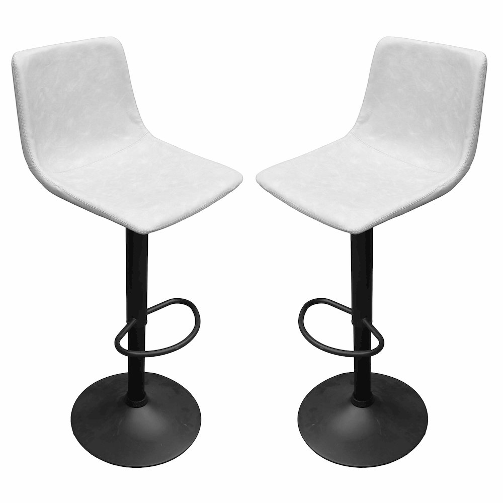 Tilbury Modern Adjustable Bar Stool in Light Grey