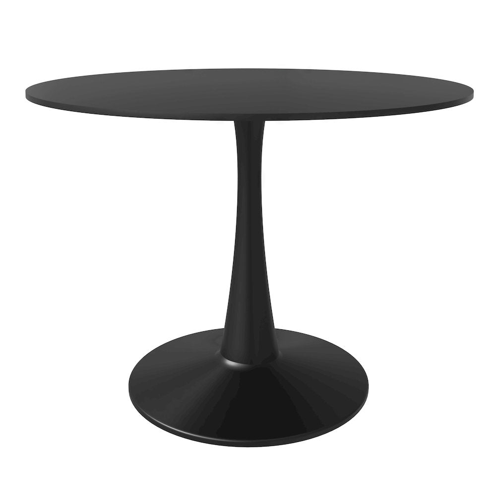 Bristol, 40" Round dining table in Black Base with Black top