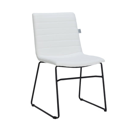 Zylar Series Office Guest Chair in White Leather
