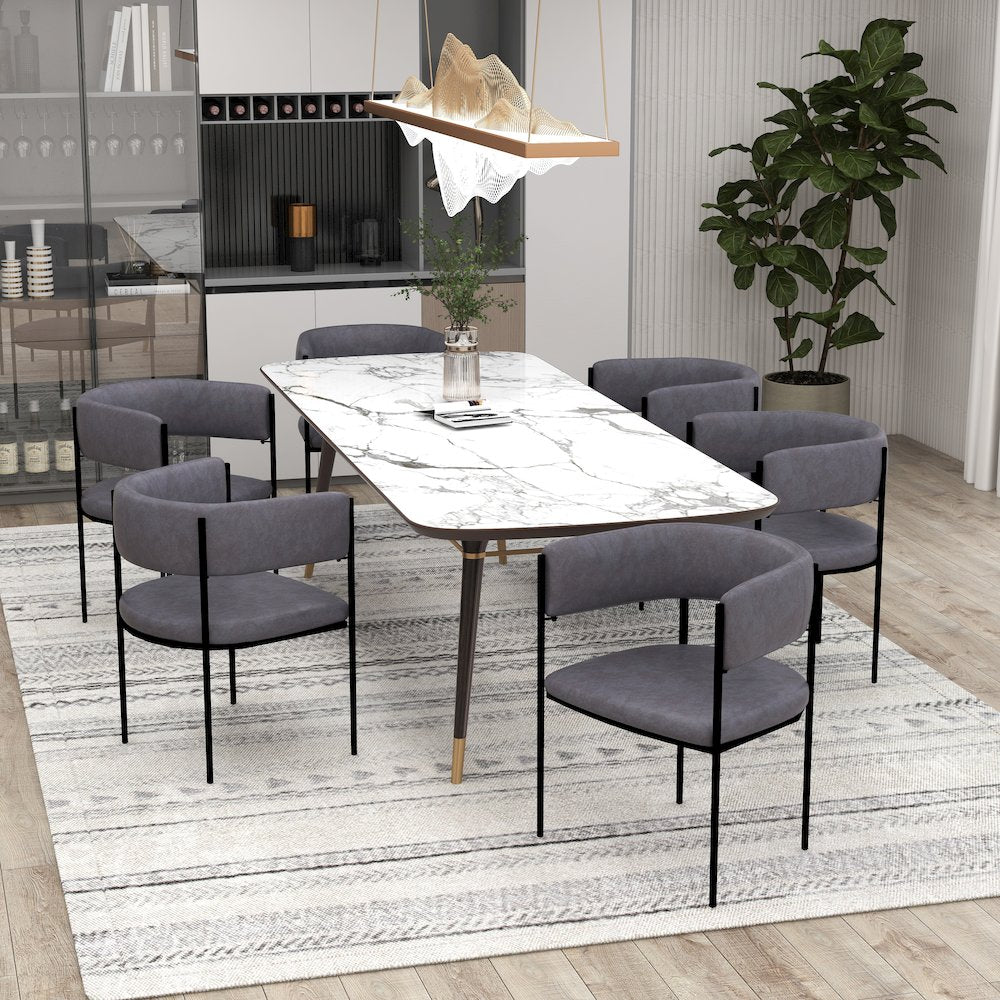 Cyril Collection Modern Chair in Charcoal