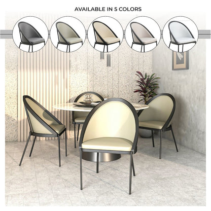 Urbane Collection Modern Dining Chair With Olive Green - Set of 2