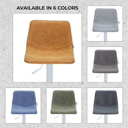 Tilbury - Bar stool White Base- Light Brown