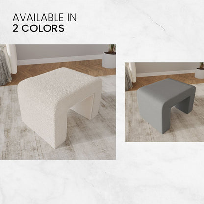 Vint 26” Bench Upholstered in Velvet Boucle