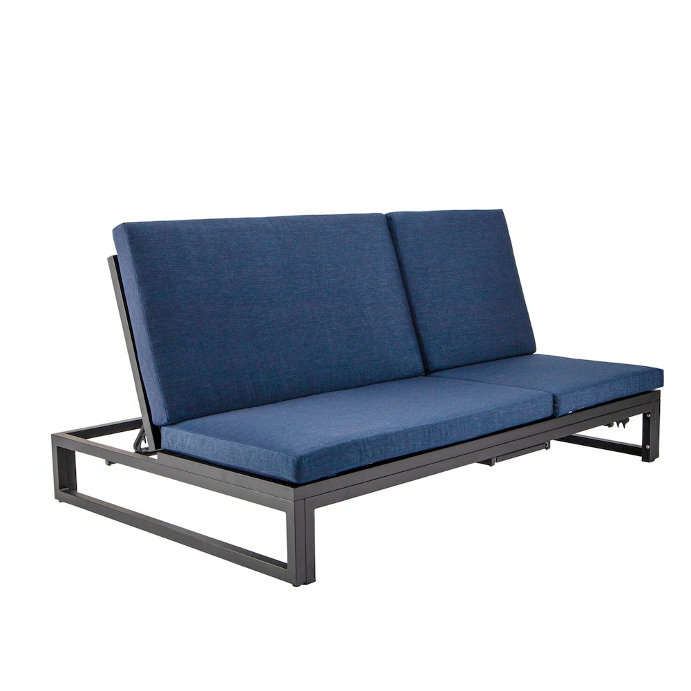 Chelsea Convertible Lounge Reclining Double Chaise With Cushions