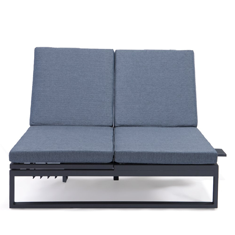 Chelsea Convertible Lounge Reclining Double Chaise With Cushions