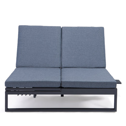 Chelsea Convertible Lounge Reclining Double Chaise With Cushions