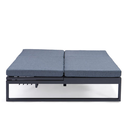 Chelsea Convertible Lounge Reclining Double Chaise With Cushions