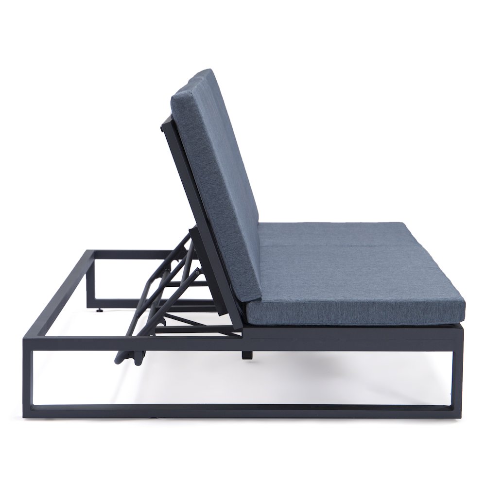 Chelsea Convertible Lounge Reclining Double Chaise With Cushions