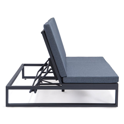 Chelsea Convertible Lounge Reclining Double Chaise With Cushions