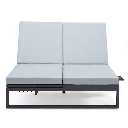 Chelsea Convertible Lounge Reclining Double Chaise With Cushions