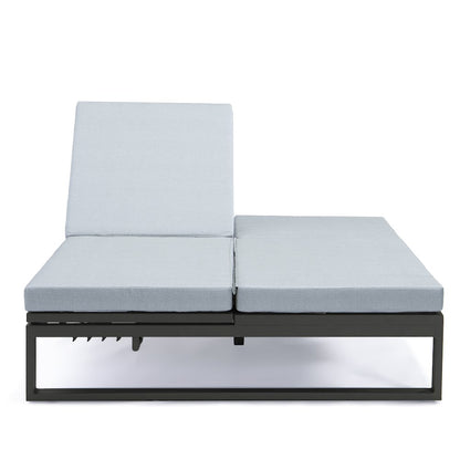 Chelsea Convertible Lounge Reclining Double Chaise With Cushions