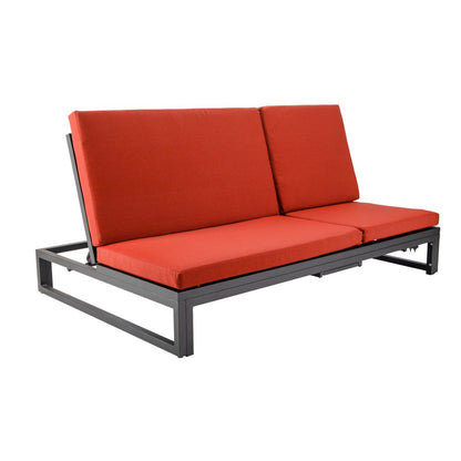 Chelsea Convertible Lounge Reclining Double Chaise With Cushions
