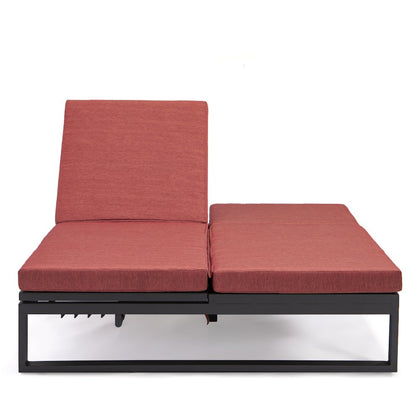 Chelsea Convertible Lounge Reclining Double Chaise With Cushions
