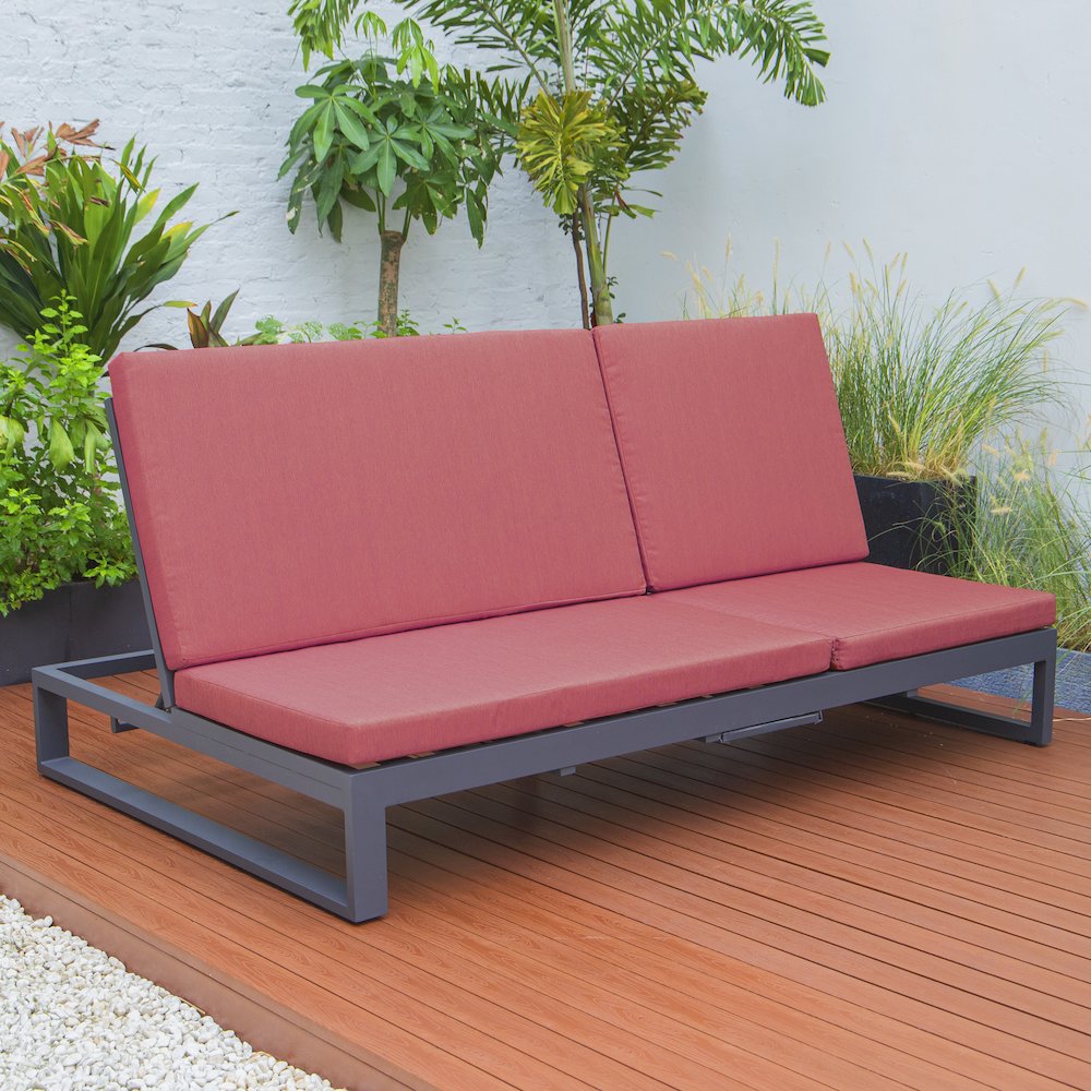 Chelsea Convertible Lounge Reclining Double Chaise With Cushions