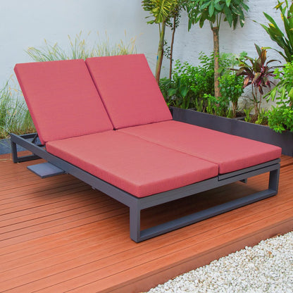 Chelsea Convertible Lounge Reclining Double Chaise With Cushions