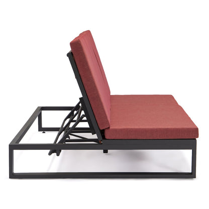 Chelsea Convertible Lounge Reclining Double Chaise With Cushions