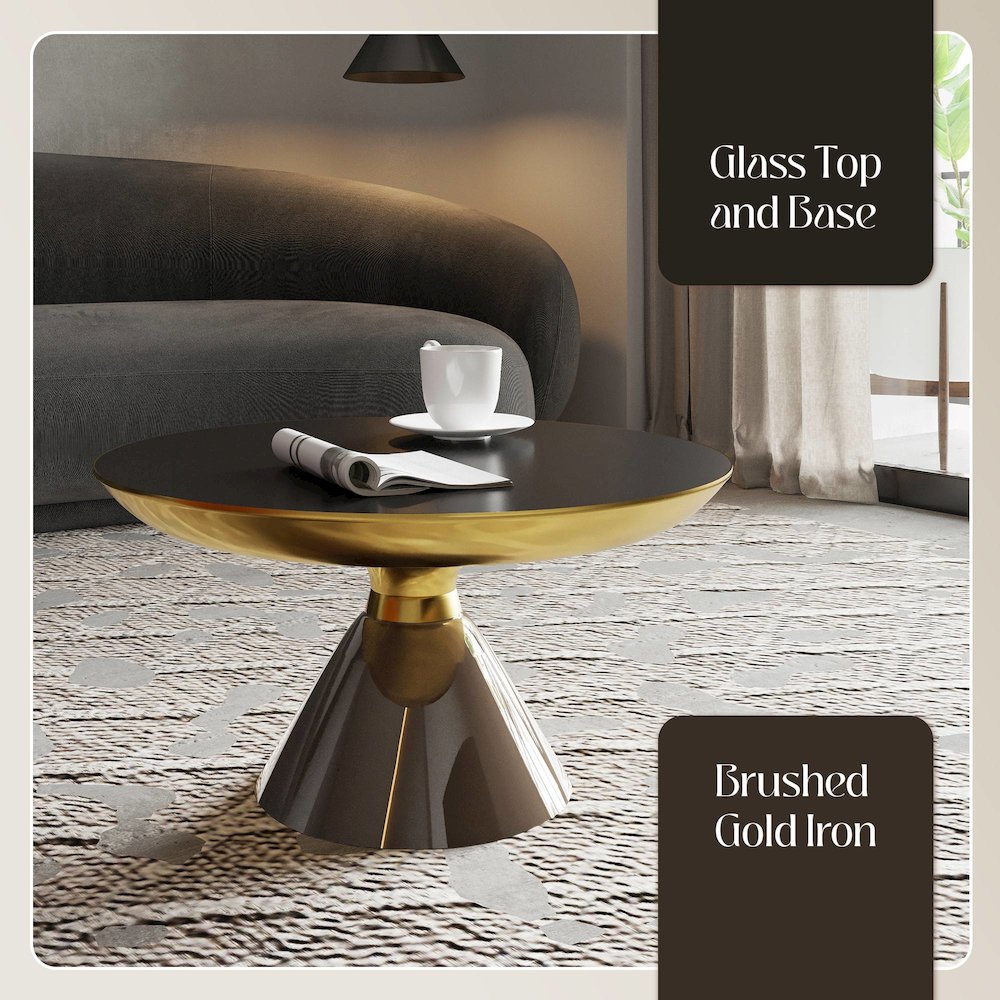 Hyalus Collection Glass Coffee table in Smoke